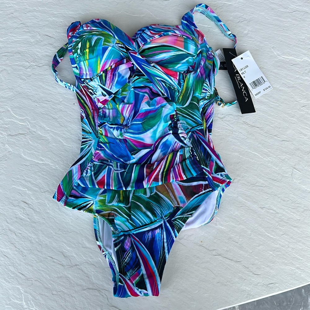NEW, By LA BLANCA Swimming suits one piece size 4.
